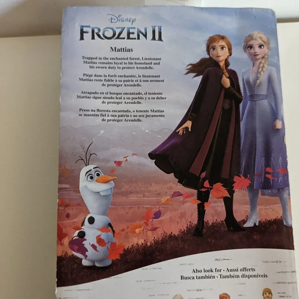 NWT Lieutenant Mattias Frozen II Black Action Fashion Figure Disney Film Hasbro